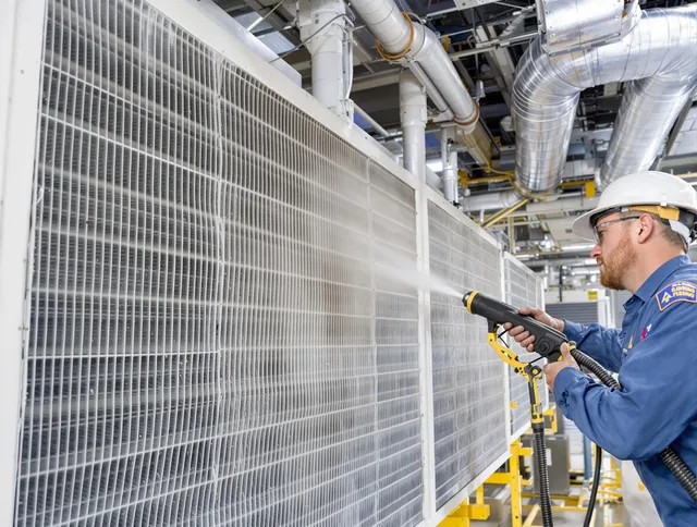 Professional commercial coil cleaning by Valley Falls Air Duct Cleaning in Valley Falls