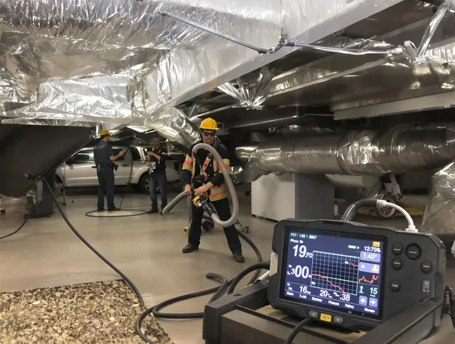 Professional negative pressure duct cleaning by Valley Falls Air Duct Cleaning in Valley Falls